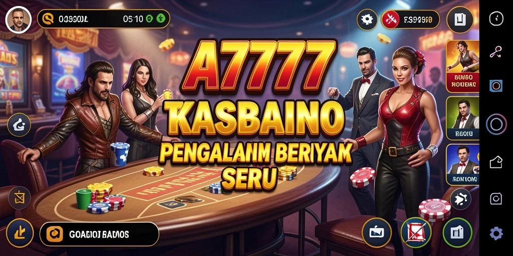 Screenshot gameplay A7777 yang menunjukkan suasana kasino yang mengesankan.