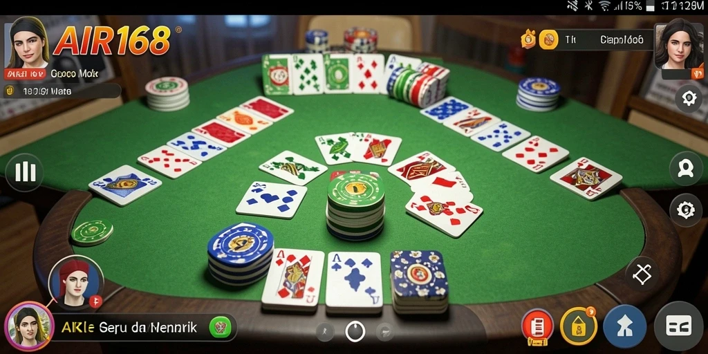 Tampilan gameplay Gaple yang seru dan mendebarkan.