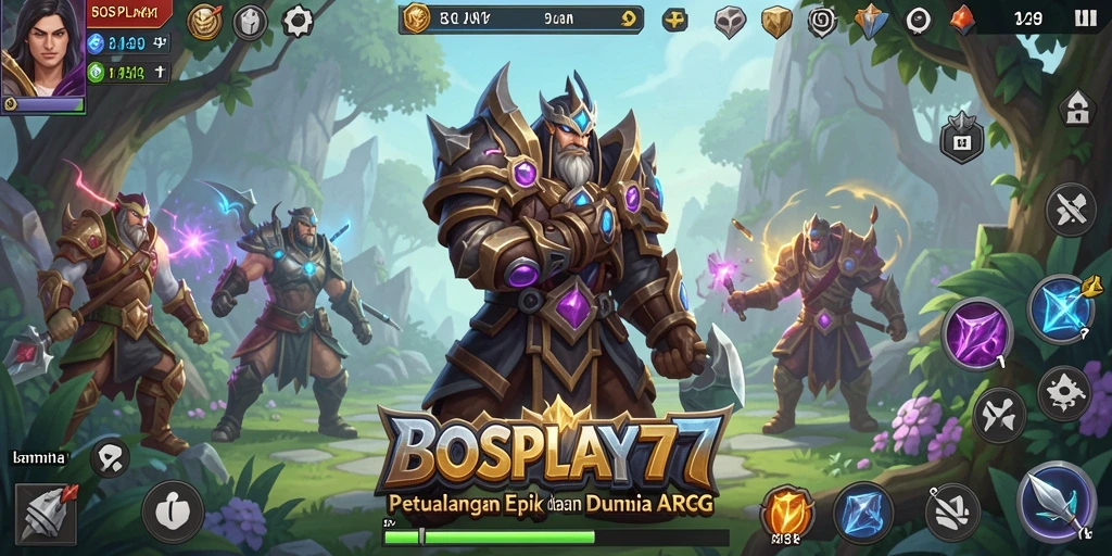 Tampilan gameplay epik dari BOSPLAY77 yang menampilkan pertempuran mendebarkan.