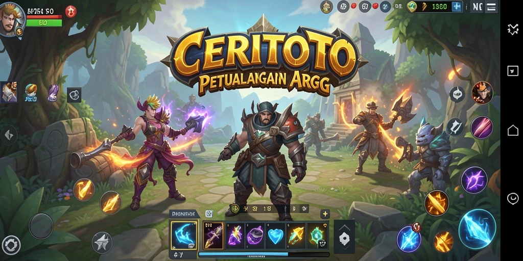 Tampilan menarik dari permainan ARPG dengan karakter dan dunia yang luas.