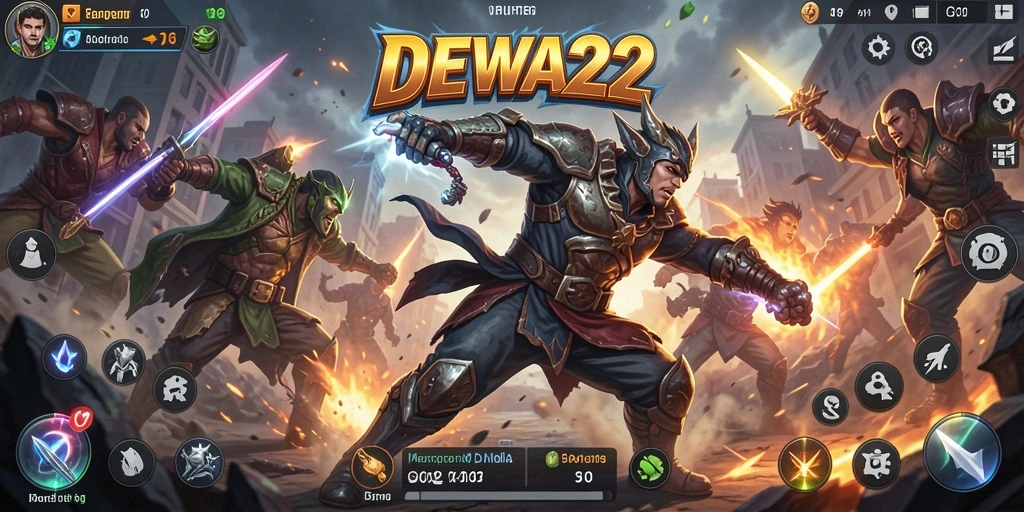 Tampilan menarik saat pertempuran di DEWA22 dengan aksi yang mendebarkan.