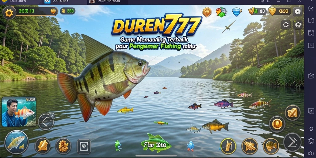 Tampilan gameplay seru di DUREN777 dengan pengalaman memancing yang mendebarkan.