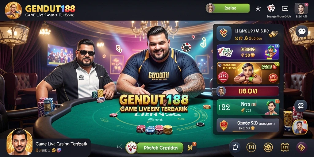 Tampilan gameplay Live Casino yang mengasyikkan di GENDUT188.