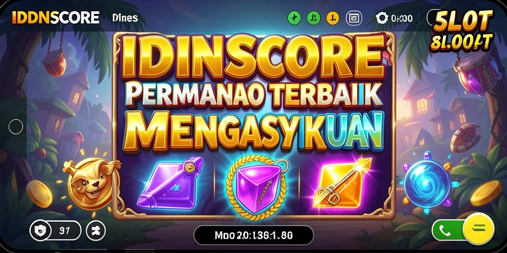 Tampilan gameplay yang menarik dan interaktif dari permainan Slot IDNSCORE.