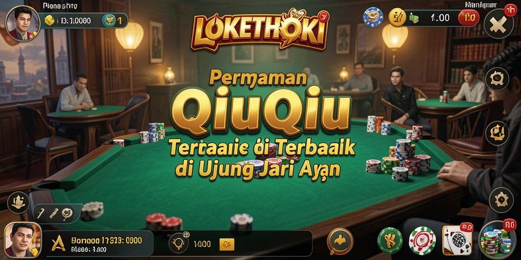 Screenshot gameplay LOKETHOKI menampilkan permainan QiuQiu yang seru.