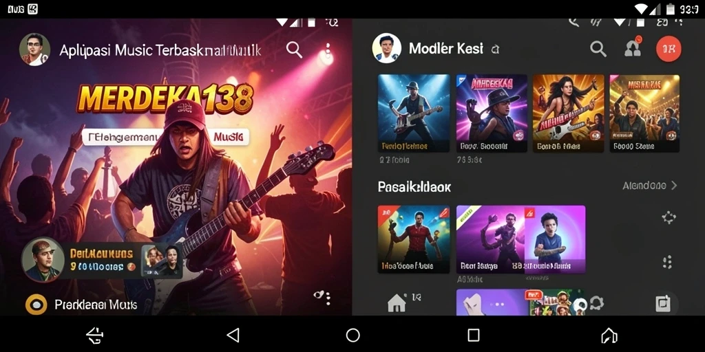 Screenshot gameplay MERDEKA138 dengan fitur musik interaktif.