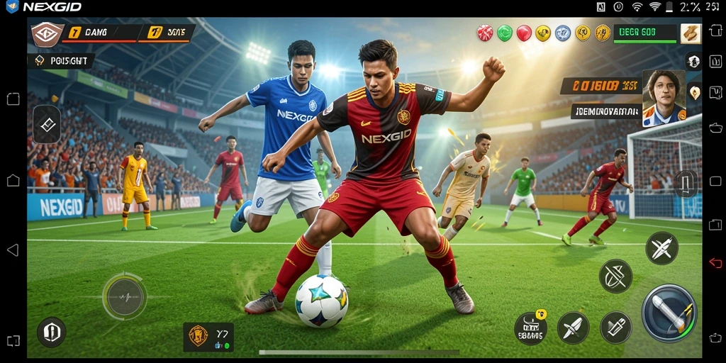 Screenshot NEXGID menampilkan serunya gameplay olahraga yang menyenangkan.