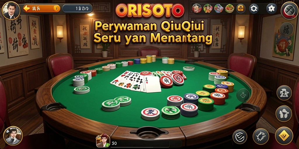Screenshot gameplay ORISTOTO menampilkan aksi seru dan penuh strategi dalam permainan QiuQiu.