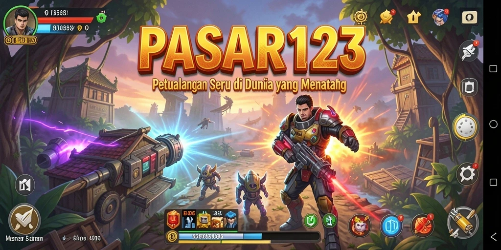 Screenshot utama PASAR123 menampilkan gameplay seru di dunia petualangan.