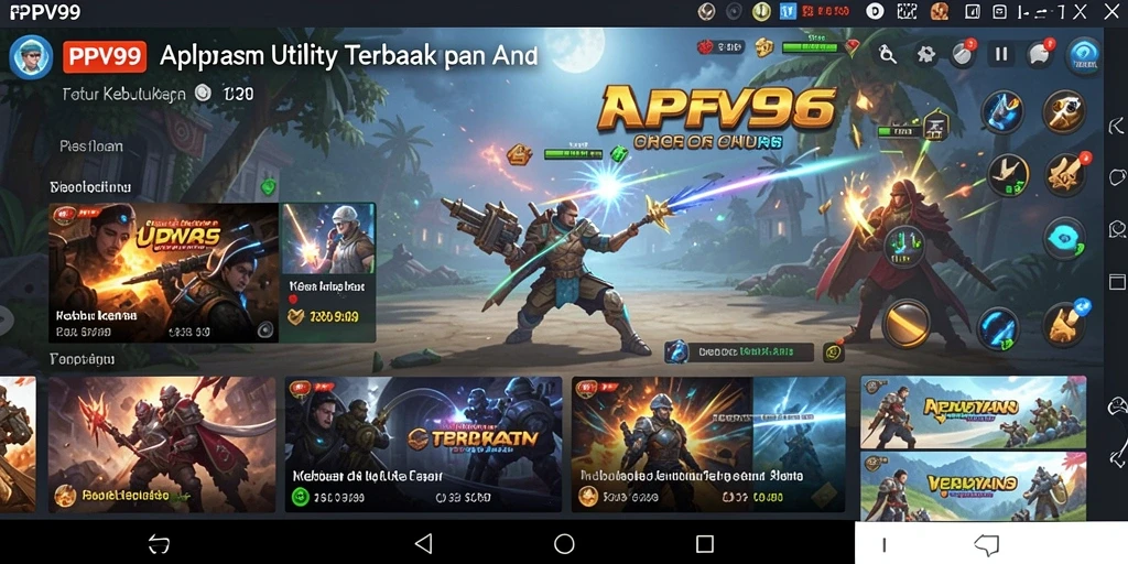 Tampilan antarmuka utama PPV99 yang sederhana dan efisien.