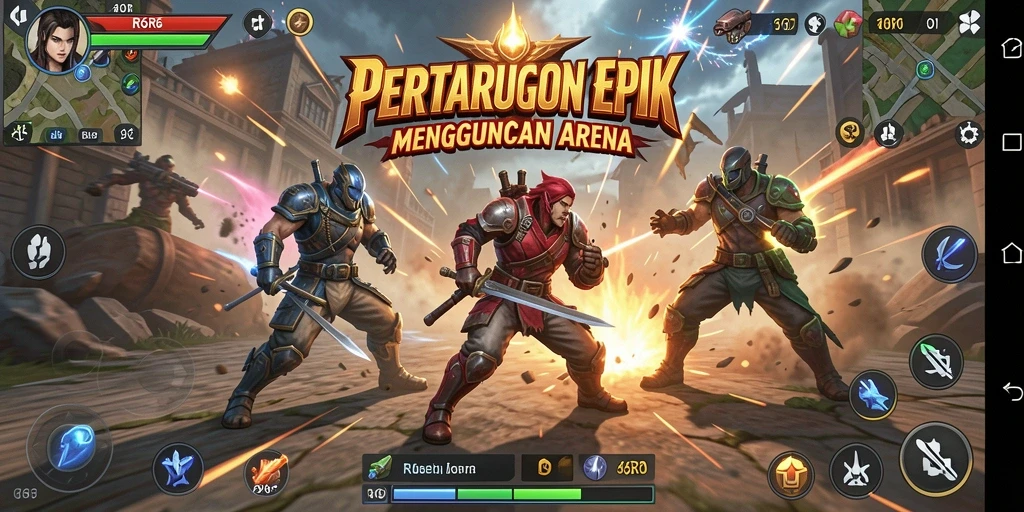 Tampilan gameplay R6R6 dengan pertarungan seru dan karakter kuat.