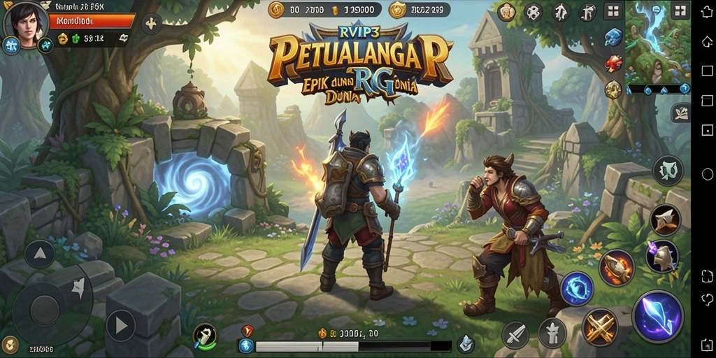 Screenshot gameplay RVIP3 dengan aksi seru dan karakter unik.