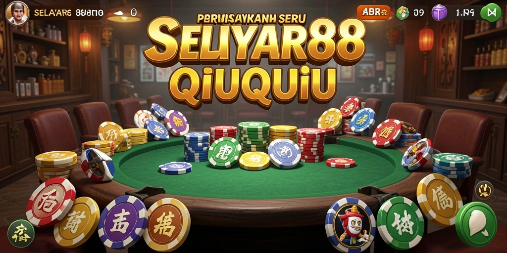 Screenshot permainan QiuQiu dengan tampilan yang menarik.