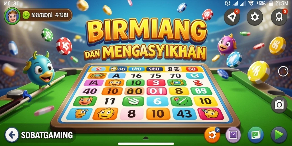 Screenshot gameplay SOBATGAMING menampilkan aksi seru di permainan Bingo.