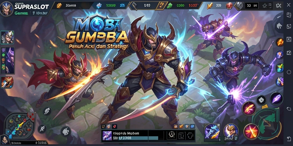Gameplay seru dalam pertempuran MOBA yang menegangkan.
