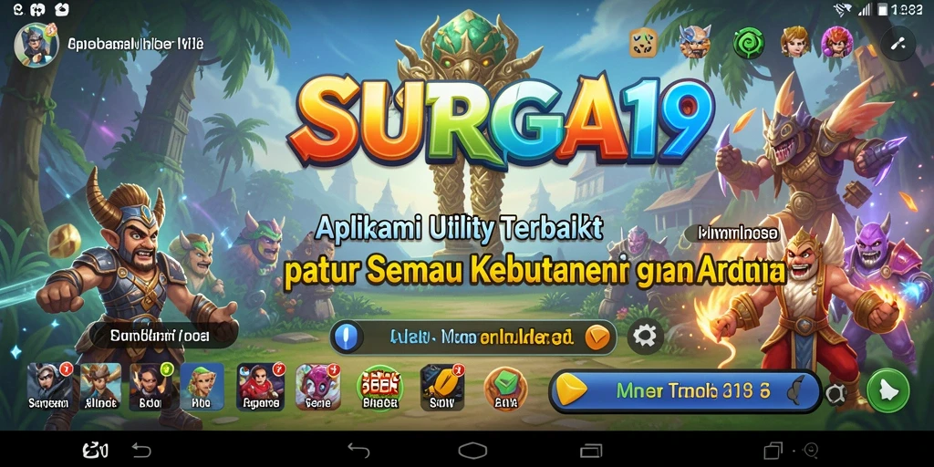 Tampilan antarmuka pengguna SURGA19 yang intuitif dan efisien.