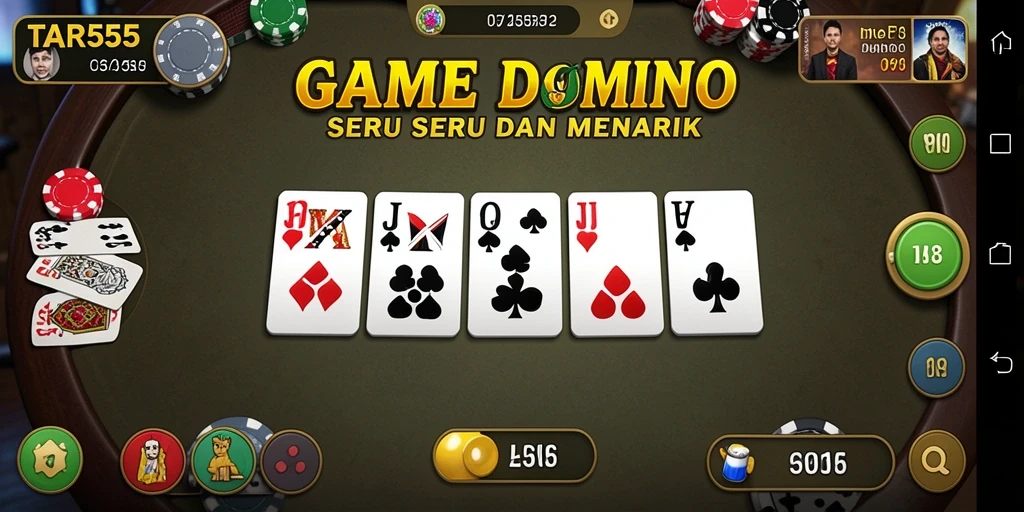 Tampilan menarik dari gameplay Domino di TAR555.